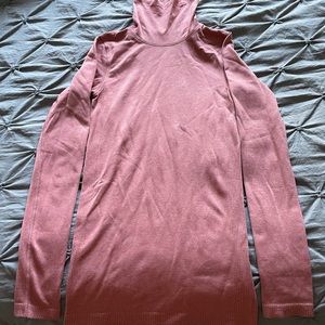Luluemon, dark peach color, turtleneck long sleeved top